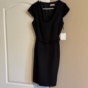 Calvin Klein Elegant Black Midi Dress